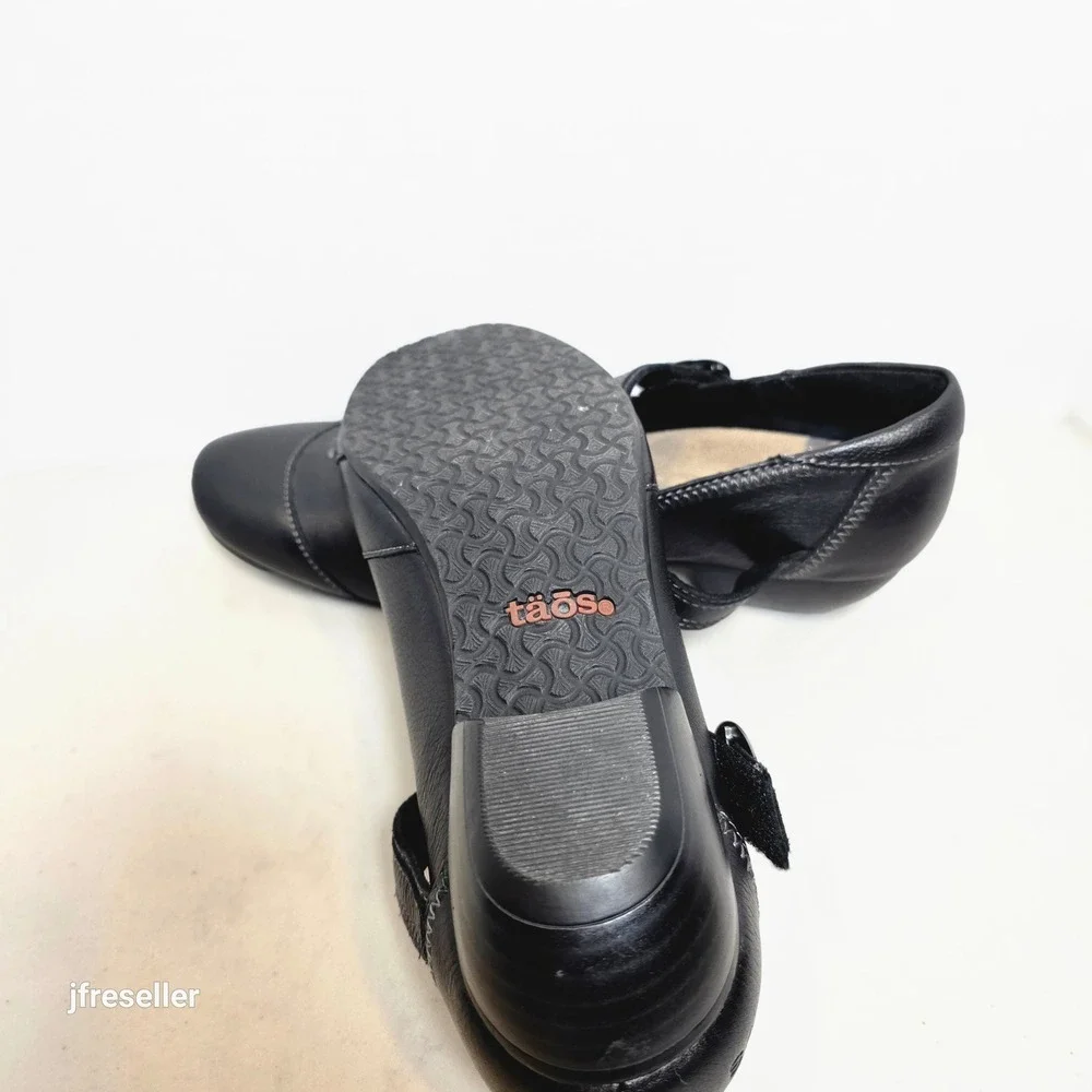 Taos Virtue Black Leather Mary Jane Pumps Womens 9 Shoes VIR-13336A EU 40 Strap